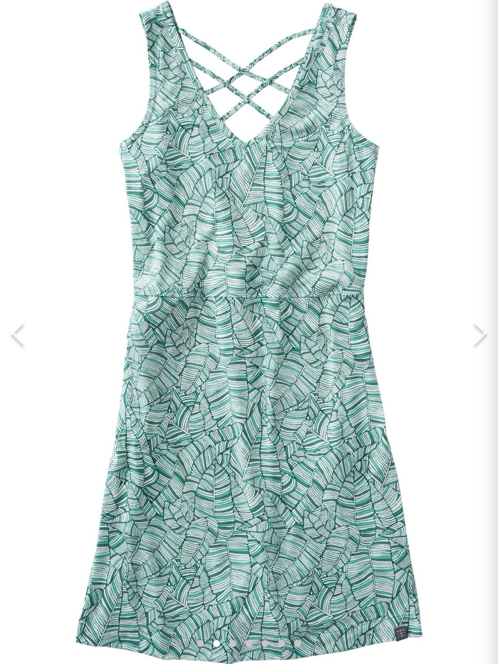 Title Nine Yasumi A Line Dress Green Print